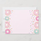 Donut Hartelijk dank Donut Groei Partij Roze Gold Bedankkaart (Achterkant)