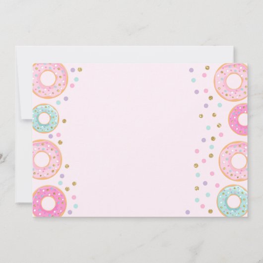 Donut Hartelijk dank Donut Groei Partij Roze Gold Bedankkaart (Achterkant)