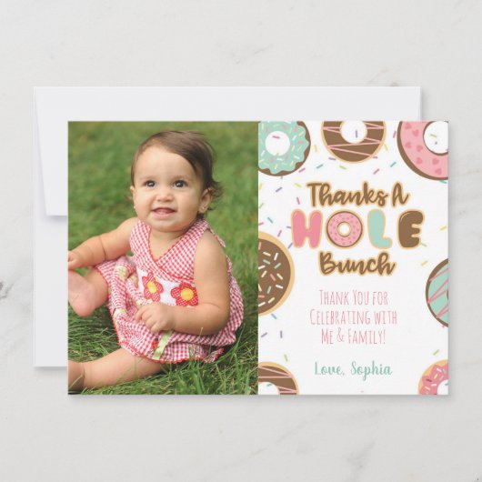 Donut Hartelijk Dank Kaart (Voorkant)