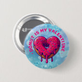 Donut heart ronde button 5,7 cm (Voorkant /achterkant)