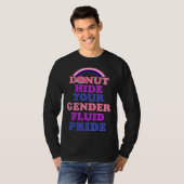 Donut Hide Your Genderfluid Pride Genderqueer Aest T-shirt (Voorkant volledig)