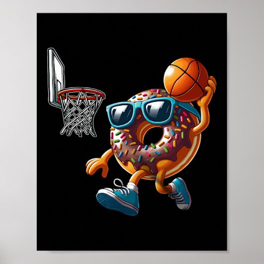 Donut Hole Dunker Voedsel Kampioen Skelet Game Spo Poster (Voorkant)