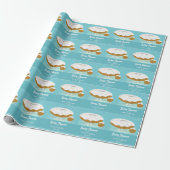 Donut Hole Sprinkles Food Blue Baby shower Cadeaupapier (Uitgerold)