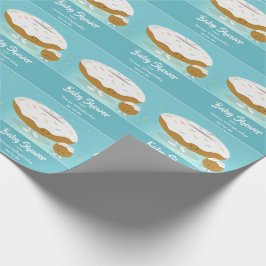 Donut Hole Sprinkles Food Blue Baby shower Cadeaupapier
