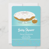 Donut Hole Sprinkles Schattige Blauw Baby shower Kaart (Voorkant)