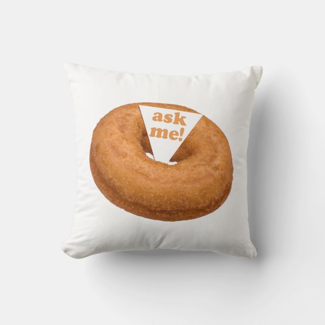 Donut Humor op maat werpen kussen (Voorkant)