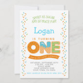 Donut Ice crème Cookie, Sweets Birthday Invitation Kaart (Voorkant)