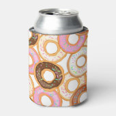 Donut Icing: realistisch naadloos ontwerp Blikjeskoeler (Blikje Voorkant)