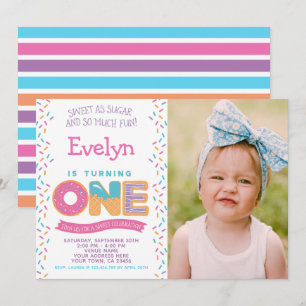 Donut Ijs Koekje, Zoete Uitnodiging Met Foto