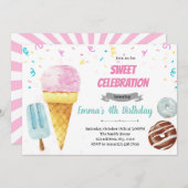 Donut-ijspartij Kaart (Voorkant / Achterkant)