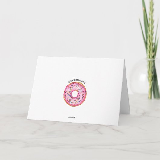 Donut Influencer gelaagd Waterverf Donut ontwerp Bedankkaart (Achterkant)