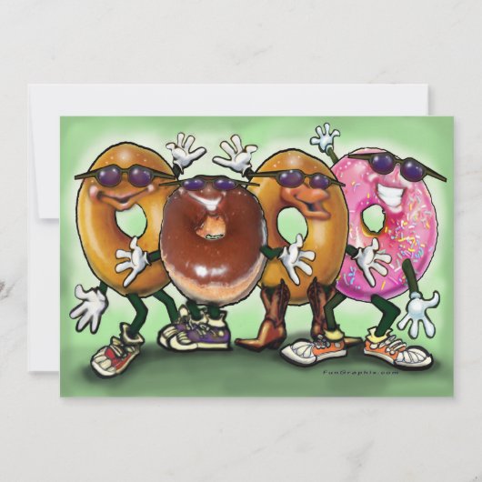 Donut Invitation Kaart (Voorkant)