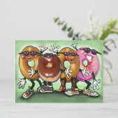 Donut Invitation Kaart (Staand voorkant)