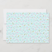 Donut Invitation Rise and Shine, het is donut Time Kaart (Achterkant)