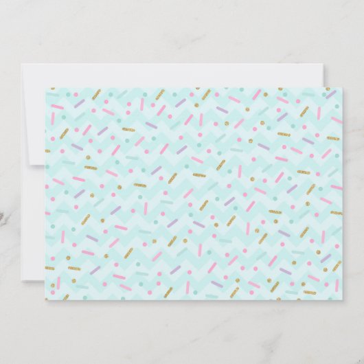 Donut Invitation Rise and Shine, het is donut Time Kaart (Achterkant)