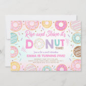 Donut Invitation Rise and Shine, het is donut Time Kaart (Voorkant)