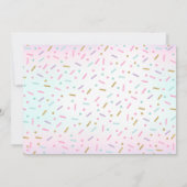 Donut Invitation Rise and Shine, het is donut Time Kaart (Achterkant)