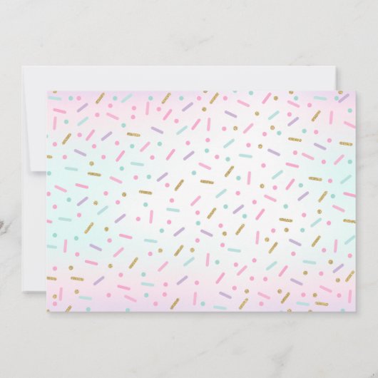 Donut Invitation Rise and Shine, het is donut Time Kaart (Achterkant)