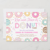 Donut Invitation Rise and Shine, het is donut Time Kaart (Voorkant)