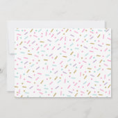 Donut Invitation Rise and Shine, het is donut Time Kaart (Achterkant)