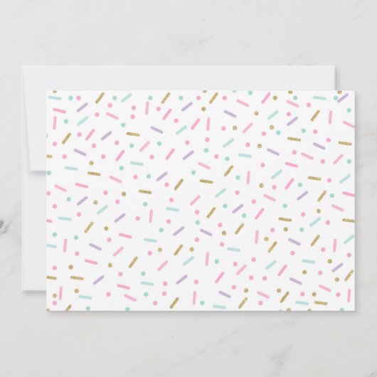 Donut Invitation Rise and Shine, het is donut Time Kaart (Achterkant)