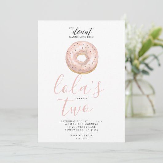 DONUT INVITE KAART (Staand voorkant)