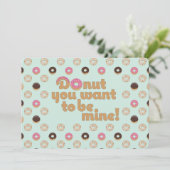 Donut je wilt mijn Valentijn zijn Feestdagenkaart (Staand voorkant)