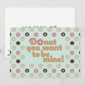 Donut je wilt mijn Valentijn zijn Feestdagenkaart (Voorkant / Achterkant)