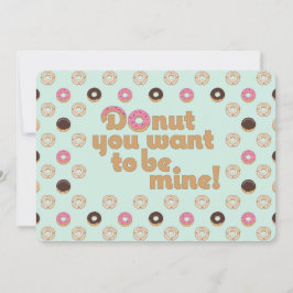 Donut je wilt mijn Valentijn zijn Feestdagenkaart