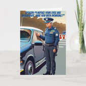 Donut Joke Grappige Politie Verjaardag Kaart (Voorkant)