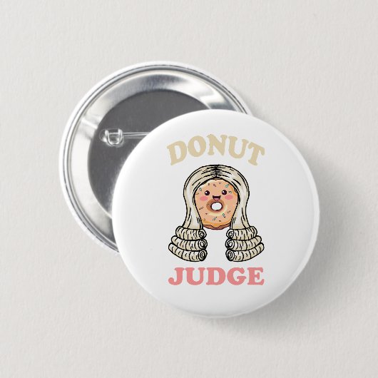 Donut Judge - Sweet Justice Ronde Button 5,7 Cm (Voorkant /achterkant)