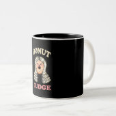 Donut Judge - Sweet Justice Tweekleurige Koffiemok (Voorkant rechts)