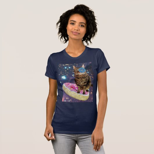 donut kat t-shirt (Voorkant volledig)
