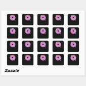 Donut Kawaii Food Vierkante Sticker (Vel)