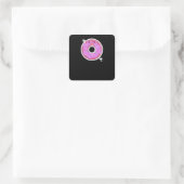 Donut Kawaii Food Vierkante Sticker (Tas)