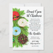 Donut Kerstcadeau Uitwisseling Feest Uitnodiging (Voorkant)