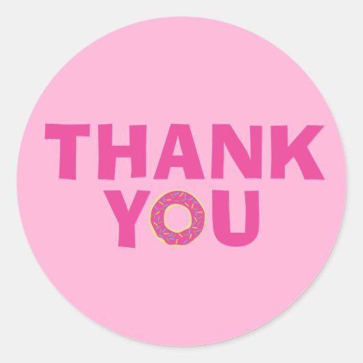 Donut Kids Birthday Party Ronde Sticker (Voorkant)