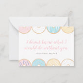 Donut Kids Klas Valentine Dag Notitiekaartje (Voorkant)
