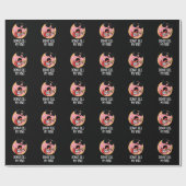 Donut Kill My Vibe Grappig Voedsel Pun Donker BG Cadeaupapier (Vlak)