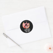 Donut Kill My Vibe Grappig Voedsel Pun Donker BG Ronde Sticker (Envelop)
