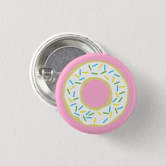 Donut Kind Birthday Cute Pink Ronde Button 3,2 Cm (Voorkant /achterkant)