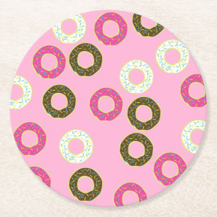 Donut Kind Birthday Party Cute Ronde Kartonnen Onderzetter