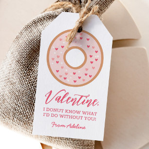 Donut Kinder Valentijnsdag Cadeaulabel