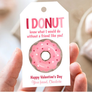 Donut Kinder Valentijnsdag Gift Classroom Label Cadeaulabel
