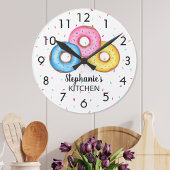 Donut Kitchen Gepersonaliseerd Grote Klok