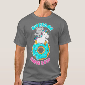 Donut Kitten Unicorn Geweldige sinds 2020 T-shirt
