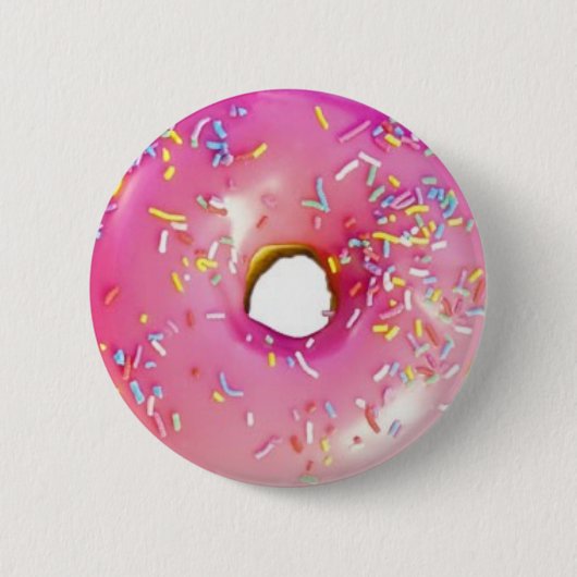 Donut knop ronde button 5,7 cm (Voorkant)