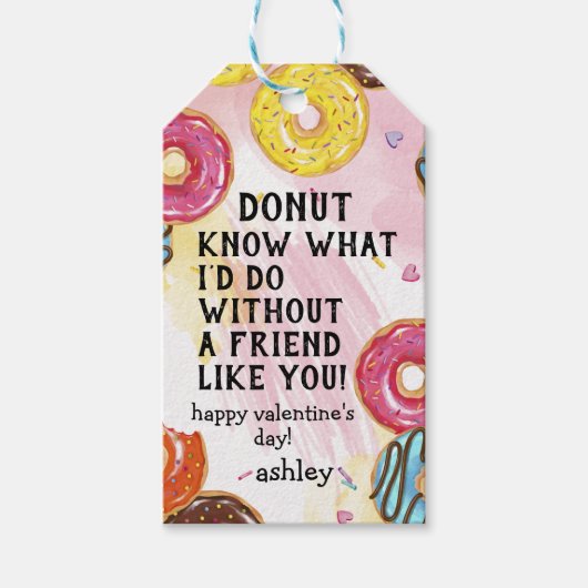 Donut Know Valentijn Cadeaulabel (Voorkant)