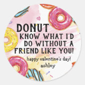 Donut Know Valentijn Sticker (Voorkant)