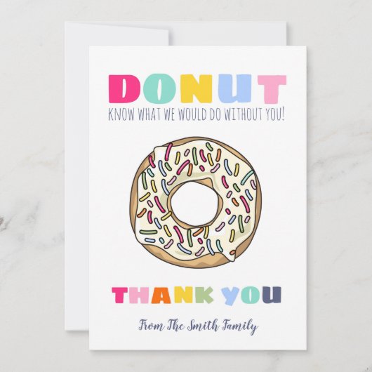 donut know what to do teacher gift CARD HOLDER Kaart (Voorkant)